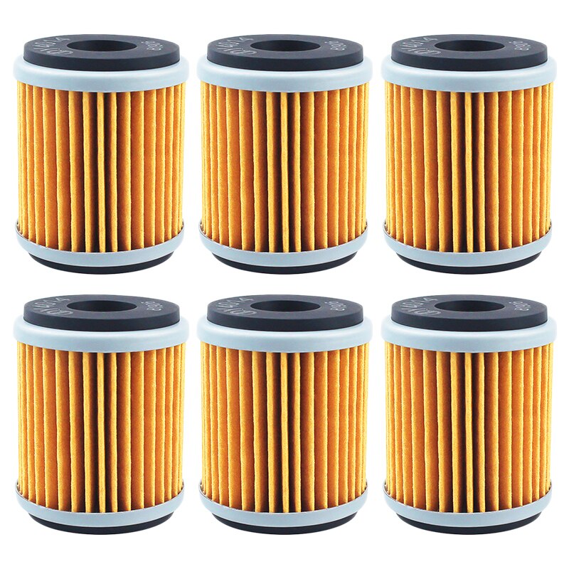Filtro de aceite de piezas de motocicleta Cyleto de 1/4/6 Uds para HM Moto Urban Scrambler City 125 Trail locusa 200 4T: 6pcs-yellow