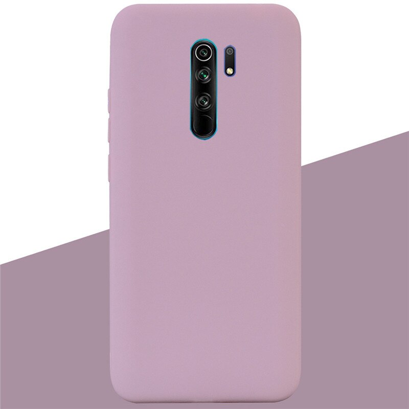 Silicone Case For Redmi 9 Case Soft Silicone Back Cover TPU Case on For Xiaomi Redmi 9 Redmi9 TPU For Xiaomi Redmi 9 Phone Cases: 15 Lotus Pink