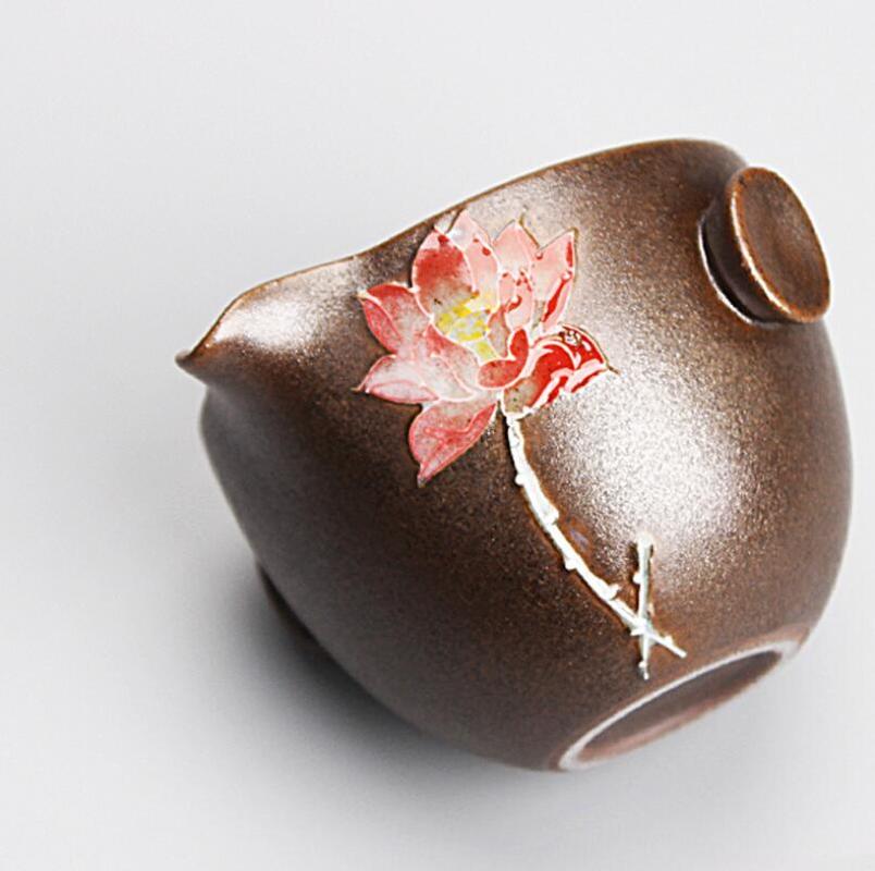 Kinesiska resor 1 kanna 1 koppar porslin tekanna set kung fu te set keramik bärbar tekopp gaiwan vattenkokare te koppar mugg