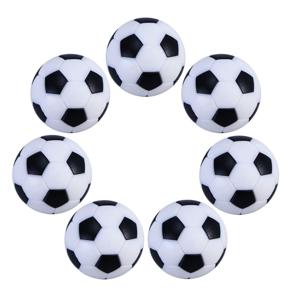 6Pcs 32Mm Tafel Voetbal Ballen Zwart/Wit: Default Title