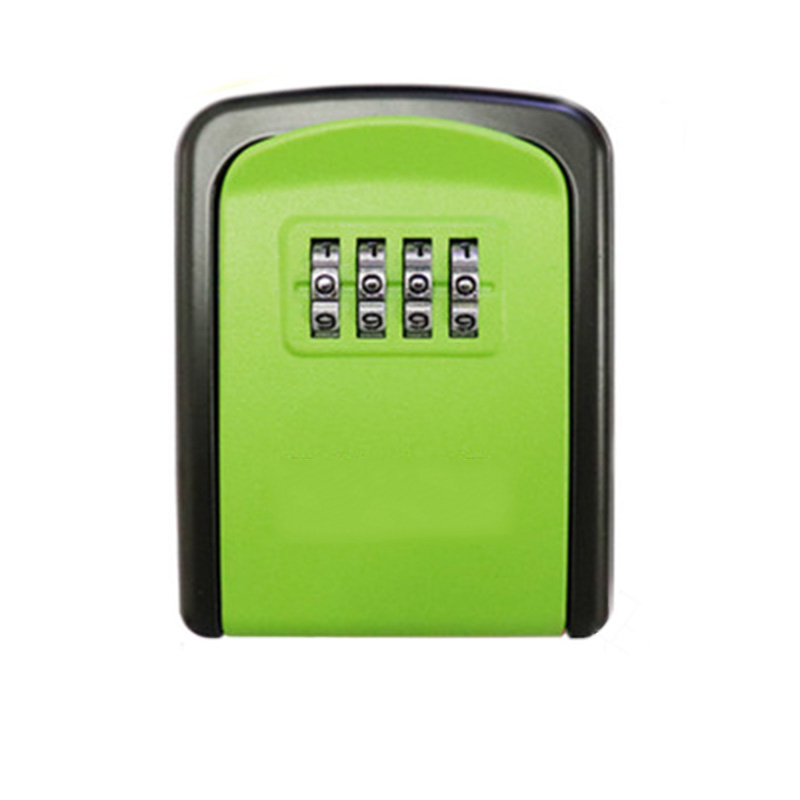 Lock Security Wall Mounted Key Lock Box Safe With 4 Digit Combination Lock Home Outdoor Secret Key Lock Box Safe Deposit Box: Green