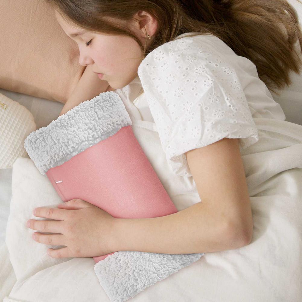 Calentador de manos eléctrico con USB para personas mayores, calentador de manos grueso de terciopelo de felpa, lavable, seguro, cálido para el hogar, suministros de invierno