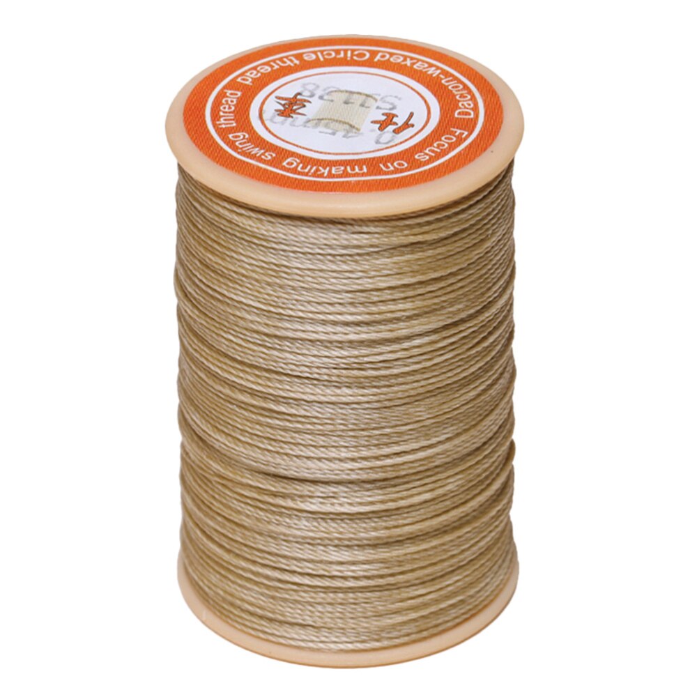 1PC Good Round Durable Practical 0.45mm Leather Sewing Thread for Stitching: Beige