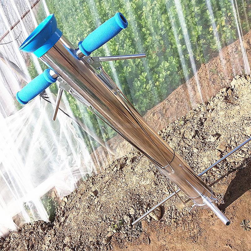 Hurtig såmaskine rustfrit stål planter frøplante transplantation enhed gødning såmaskine til vegetabilsk plantning haven udstyr