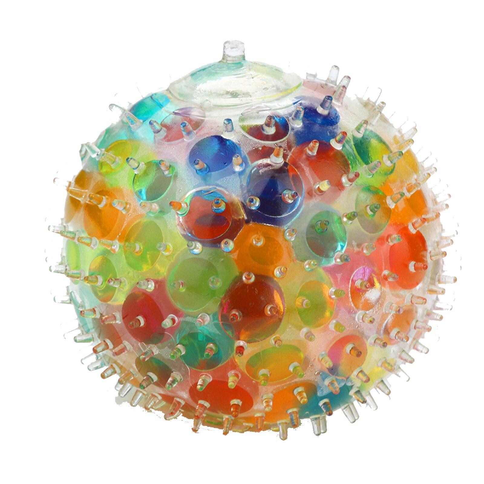 Spongy Rainbow Ball Toy Squeezable Pressure Toy Stress Relief Ball Toy 10ml Rainbow Novetly Squeeze Ball Mesh Squishy Balls