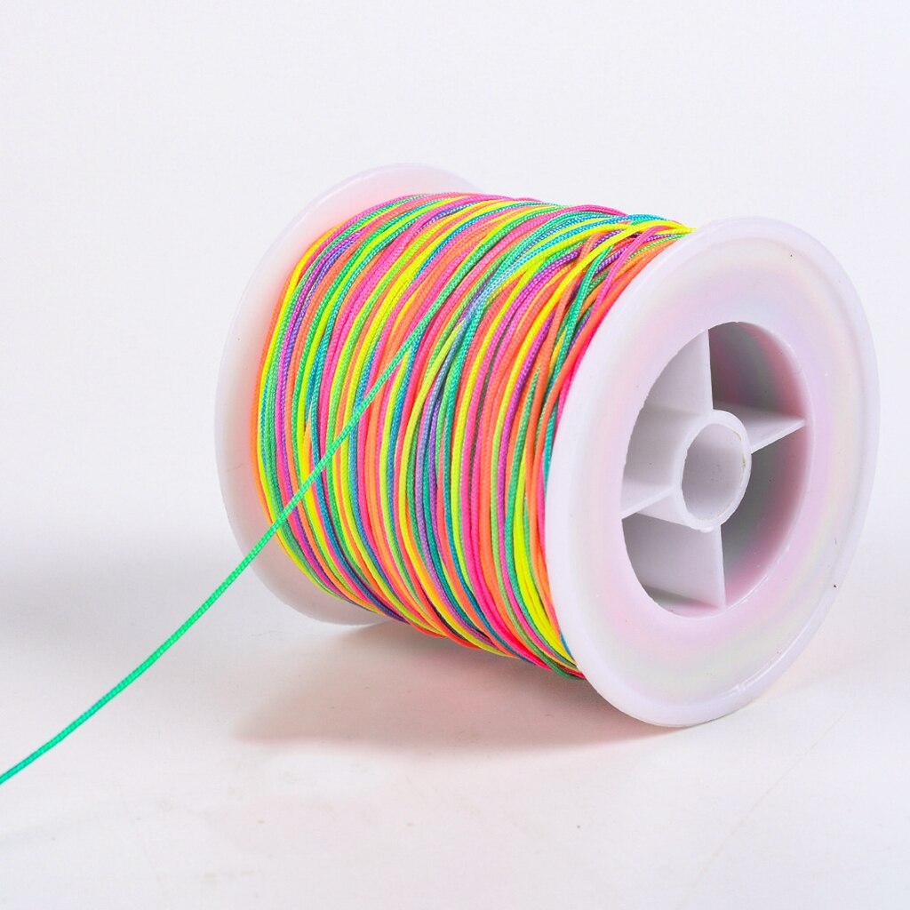 100 M/partij 0.8Mm Regenboog Elastisch Kralen Discussies Stretch String Crafting Touwen Voor Diy Ketting Sieraden Maken