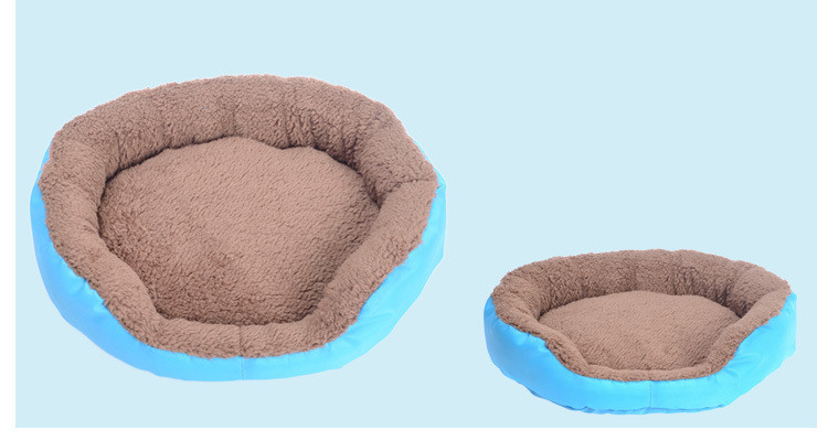 4 kleuren Pet Hond Bed Winter Warm Hond Huis Voor Kleine Grote Honden Zachte Huisdier Nest Kennel Kat Sofa Mat dieren Pad Dierbenodigdheden S/M/L: Blauw / M