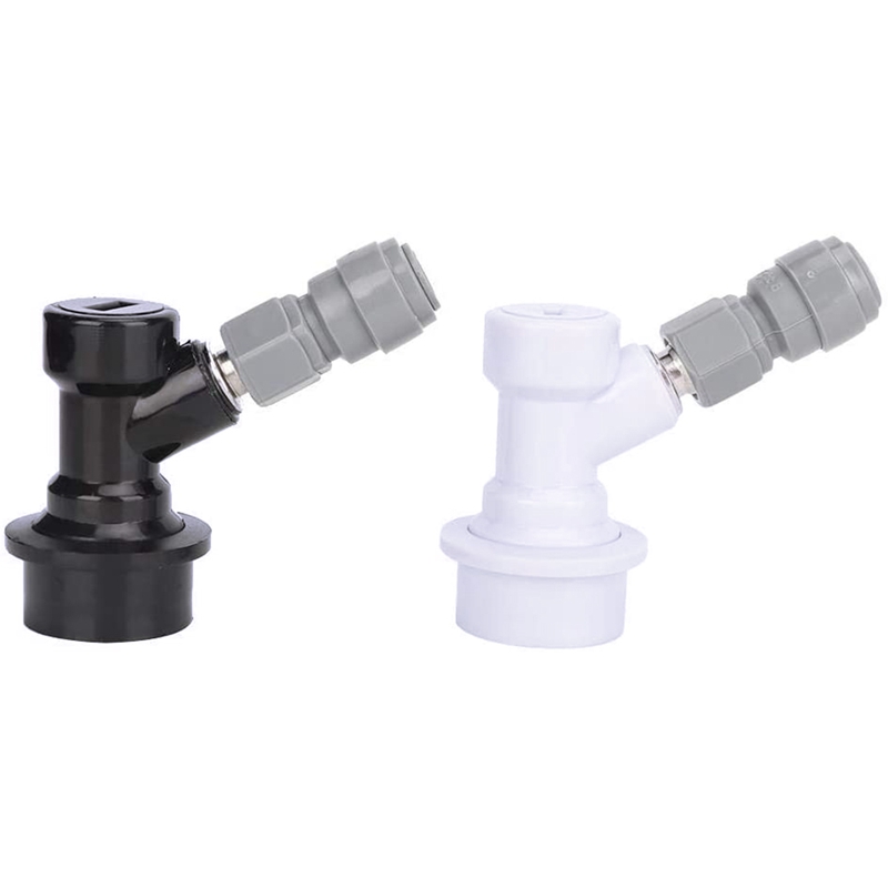 Conector de bloqueo de bola, Home Brewing Ball Lock Keg conector Bloqueo de bola desconectar + 8mm-1/4 pulgadas MFL conector de empuje rápido