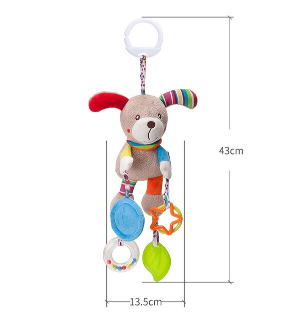 Montessori Rammelaars Dier Bed Bel Mobiles Peuter Speelgoed Crib Speelgoed Voor Kids Zachte Muzikale Educatief Pasgeboren Baby Rammelaars: SWJ004-dog