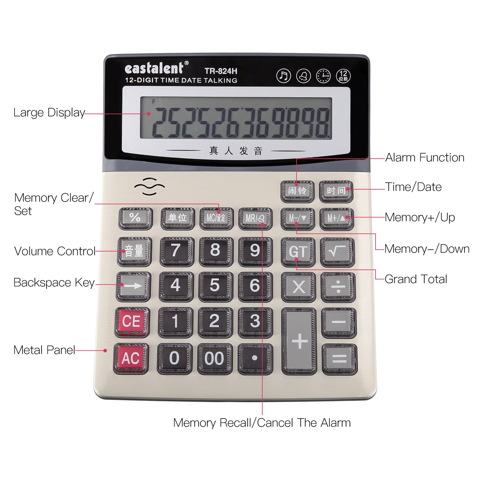 Desktop Electronic Calculator 12-Digit Large LCD D... – Vicedeal
