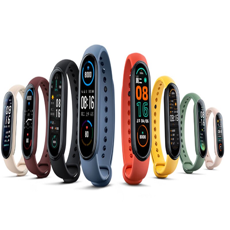 Xiaomi Mi Band 6 Smart Bracelet 5 Color AMOLED Screen Miband 6 Blood Oxygen Fitness Traker Bluetooth Waterproof Smart Band