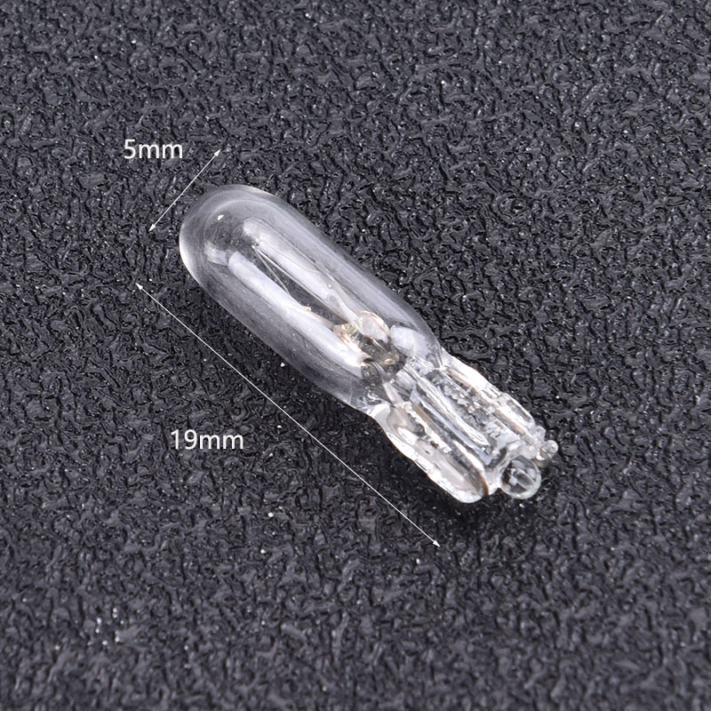10 stks/pak 12 V 1.2 W T5 Glazen Gloeilamp Dashboard Instrumentenpaneel Remlampen Koplampen Lamp Verlichting Autolichten