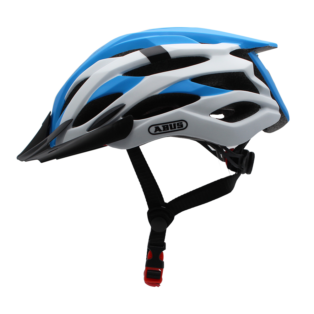 Ultralet cykelhjelm baglygte kasket intergrally støbt mountain road bike mtb hjelme casco de equitación: Blå hvid
