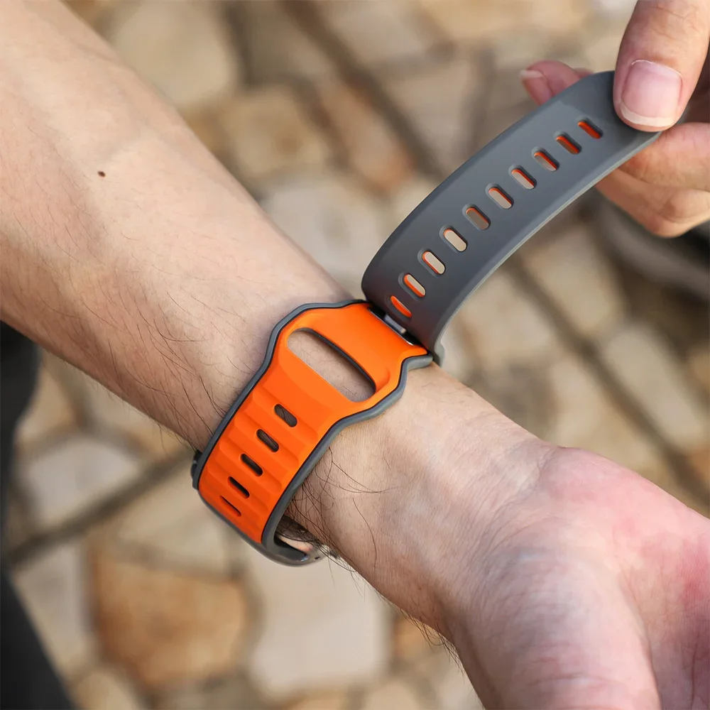 Silicone Strap for Apple watch ultra2 band 49mm Series 10 46mm correa Sport bracelet iwatch 9 8 7 6 5 SE 42-45mm 44mm