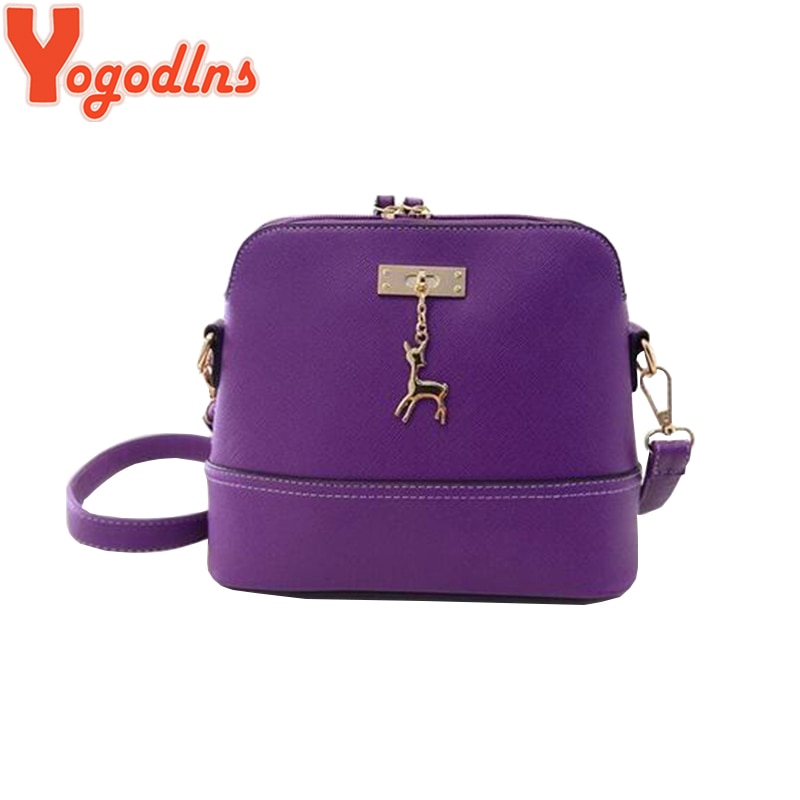 Yogodlns Vintage Nubuck Leer Vrouwen Tassen Mode Kleine Shell Tas Met Herten Speelgoed Vrouwen Schoudertas Winter Casual Crossbody Tas