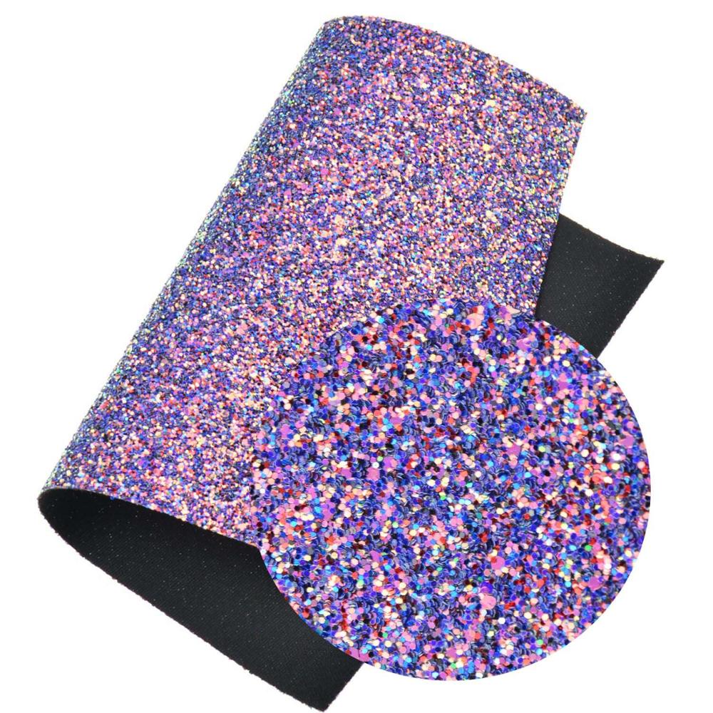 22*30cm A4 Chunky Glitter Synthetisch Leer Stof Glanzende Boog Stof DIY Accessoires Stof Handgemaakte Ambachten Patchwork Materiaal