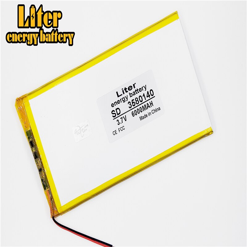 Liter energie batterij 3580140 3.7 V 6000 MAH 3880140 bateria li-ion para v88 v971 m9 tablet pc laptop mobiele telefoon speaker