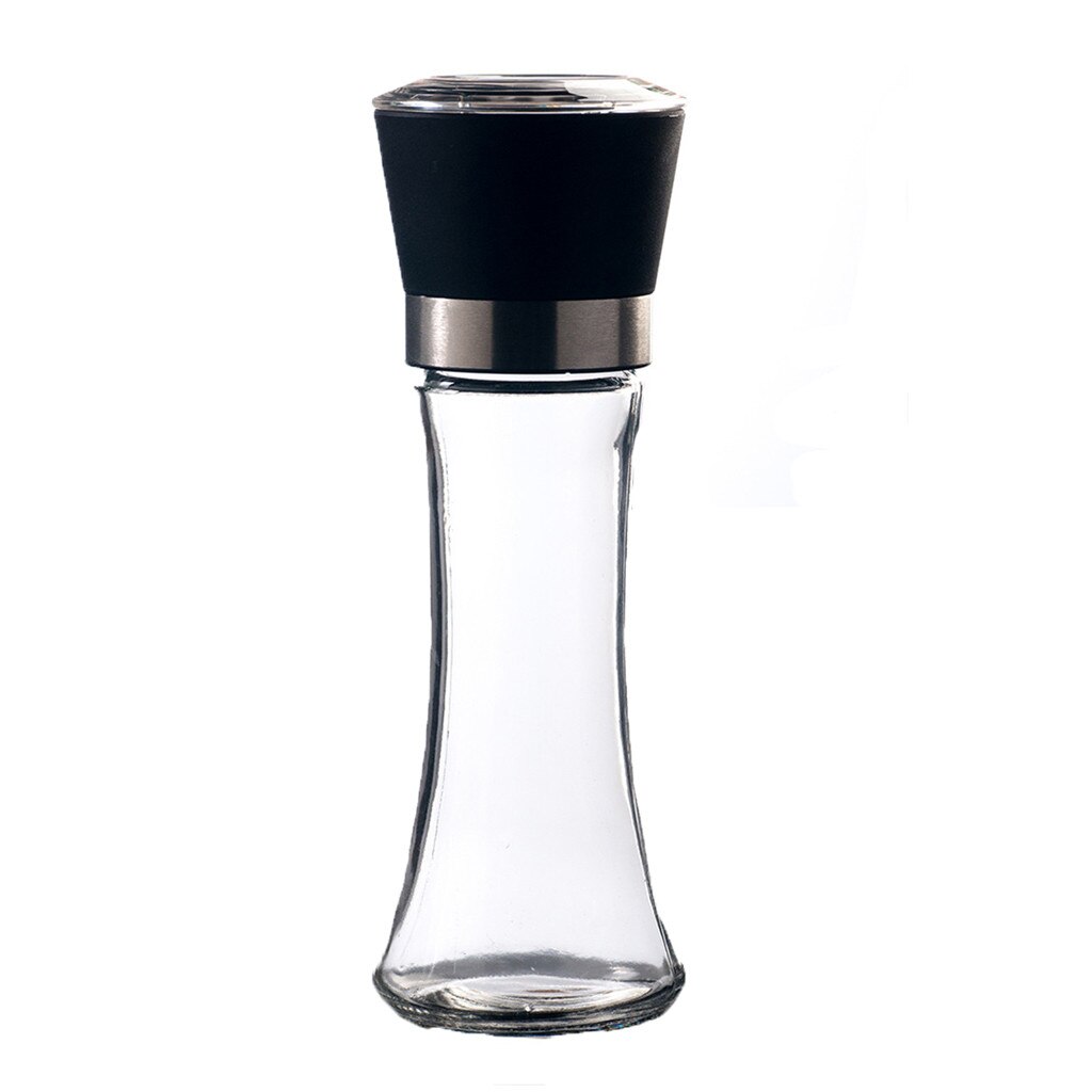 Premium Roestvrij Staal Zout En Peper Molen Shakers Glas Body Spice Zout En Pepermolen Met Verstelbare Keramische Rotor