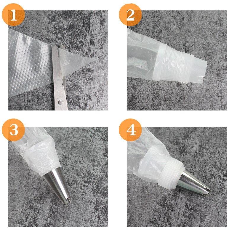 100 stuks Wegwerp Gebak Icing Spuitzak Cake Gebak Cupcake Decorating fit Alle Size nozzles Pastry Tassen Bakvormen Gereedschap