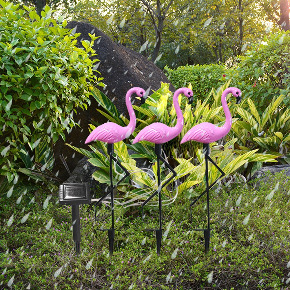 Solcelledrevet flamingo-pæl led-lys vandtæt vej haveplænelampe