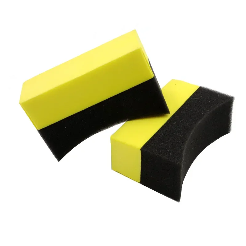 Esponja para encerar y pulir ruedas de coche, almohadilla de esponja de succión de agua, 10x6x4cm, cepillos para neumáticos, detalles automáticos, cepillo azul para ruedas de lavado de coches, 1/3 Uds.