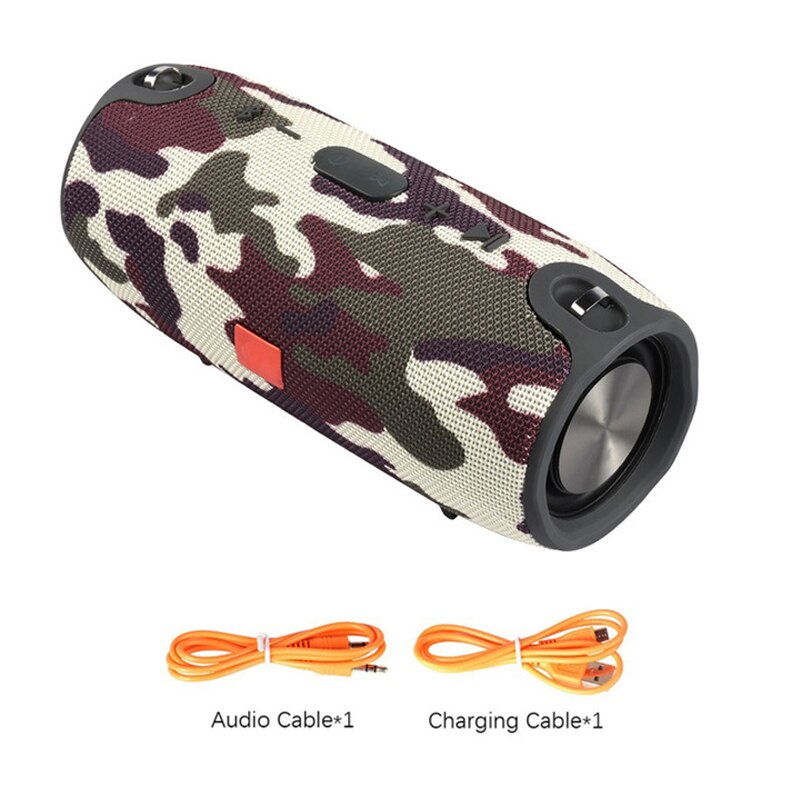 40W High Power Portable Bluetooth Speaker Outdoor Wireless Column Subwoofer Soundbar Waterproof Super Bass Music Center AUX TF: Camouflage