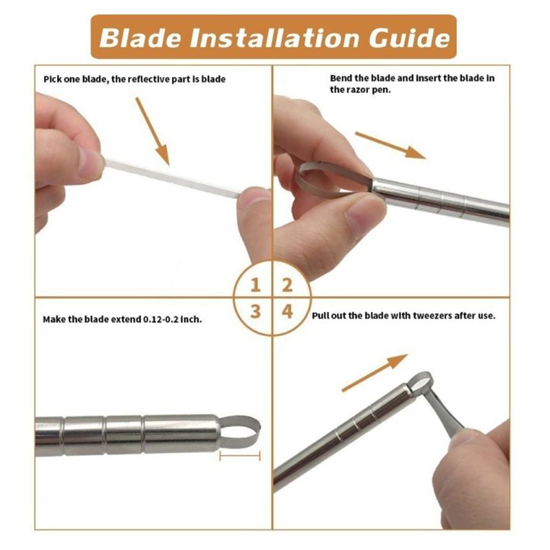 Hair Tattoo Trim Styling Engraving Pen Face Eyebrow Shaping Scissors Device Multifunctional Beards Razor Hairdressing Tool