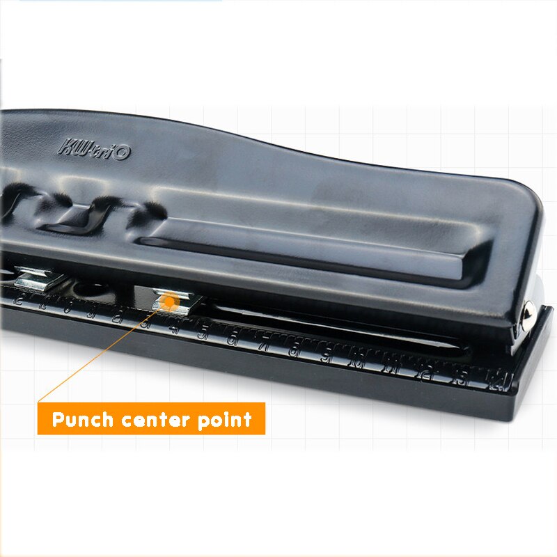 999d 4-hole Adjustable Desktop Punching Machine Can Hold 10 (80g) Paper Diary Storage Box Paper Office Supplies Manual Puncher