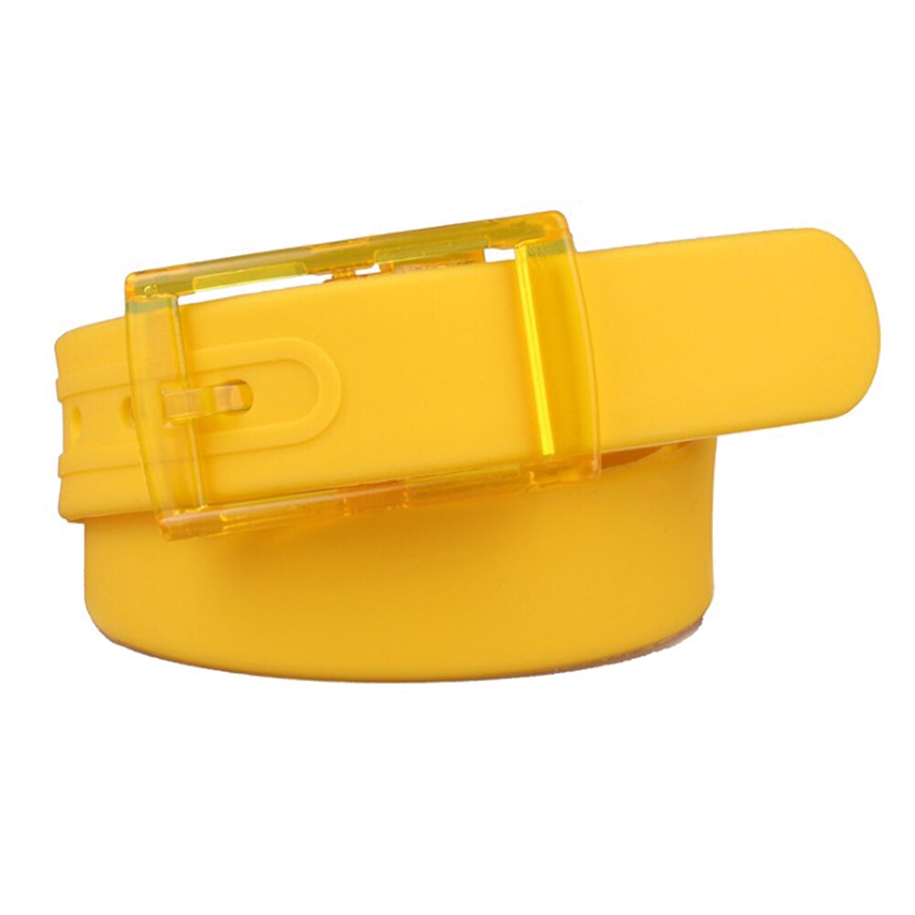 1pc Unisex gumowe spodnie do golfa paski dla mężczyzn regulowany krój do dopasowania wodoodporny plastik zapobieganie alergii pas modny pasek: YELLOW