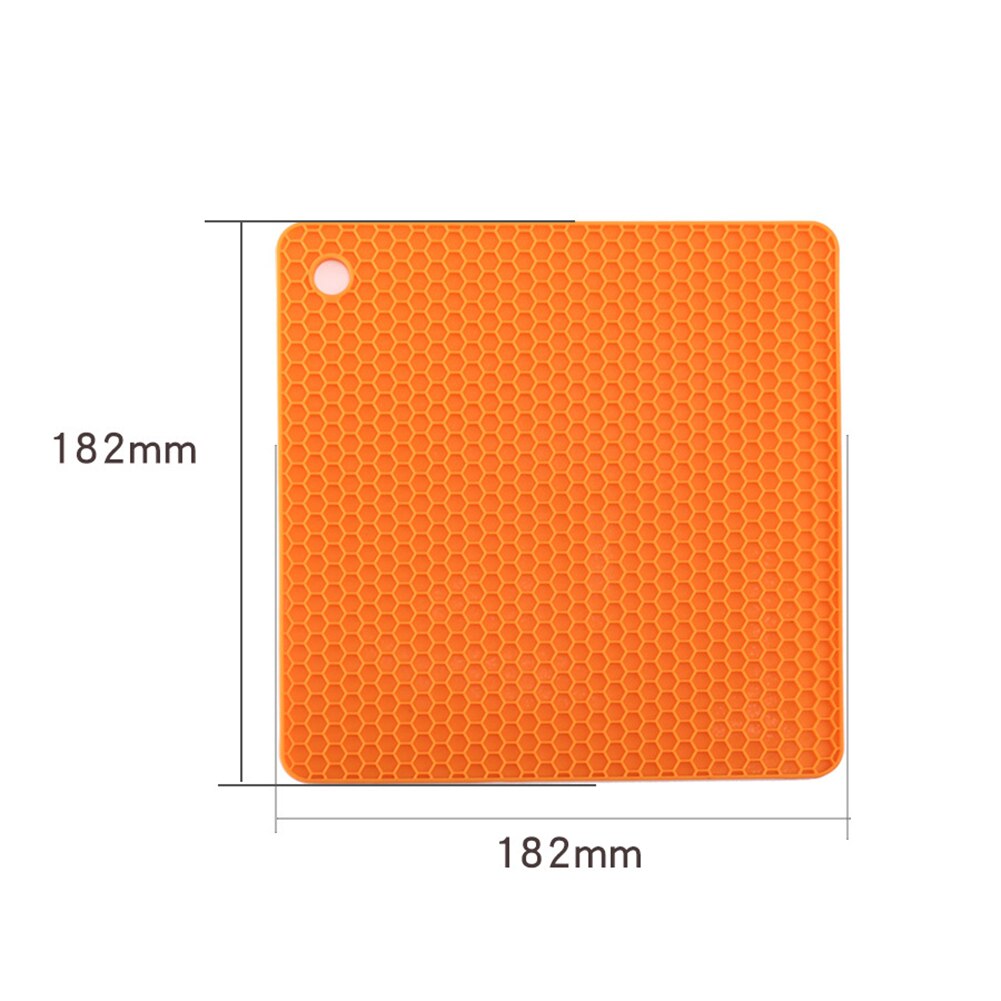tapis de Table à manger carré en nid d'abeille en Silicone résistant à la chaleur