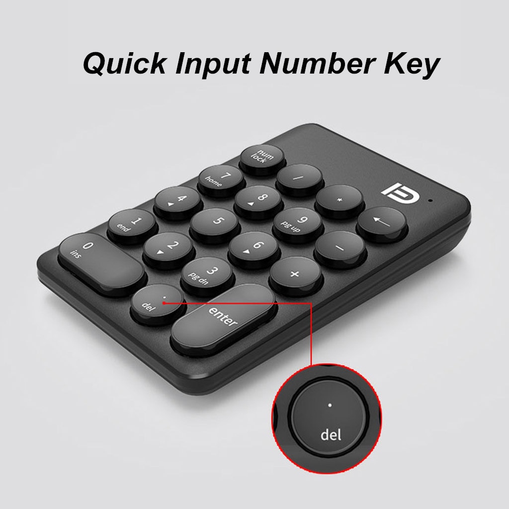 Wireless Number Keypad Accounting Keyboard ireless Digital Keyboard USB Number Pad 18 Keys Mini Numeric Keypad For Laptop PC