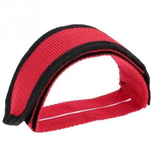 1Pcs Fiets Pedaal Bandjes Teen Clip Riem Riem Adhesivel Fiets Pedaal Tape Fixed Gear Fietsen Fixie Cover: Red