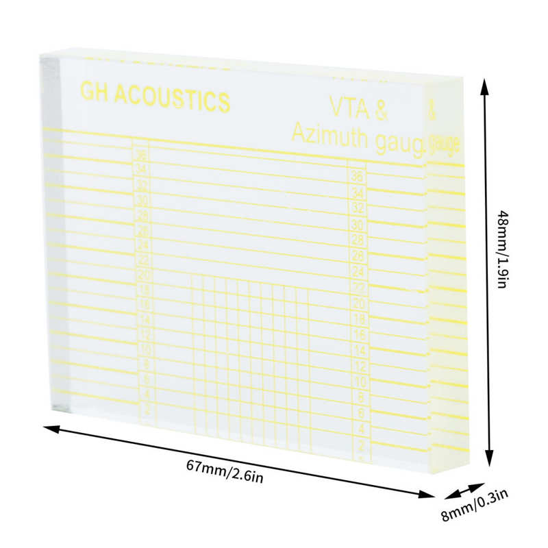 Headshell Alignment Block Phonograph Tonearms VTA Azimuth Gauge Alignment Block Ruler Headshell Aligning Accessory