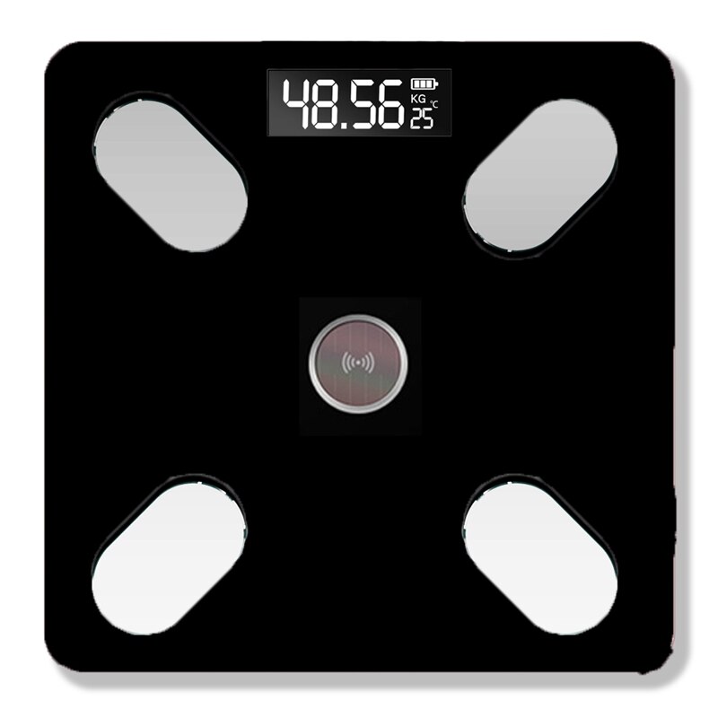 Balance électronique de corps solaire USB Rechargeable BT mesure numérique poids Bluetooth balance de santé vocale intelligente