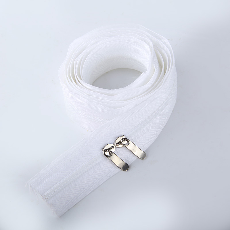 2 kpl  #3 100cm 150cm pitkä peitto vetoketju nylon kela vetoketjut kaksinkertaisten liukusäätimien ompeluun suljettu pää ompelutyyny pi