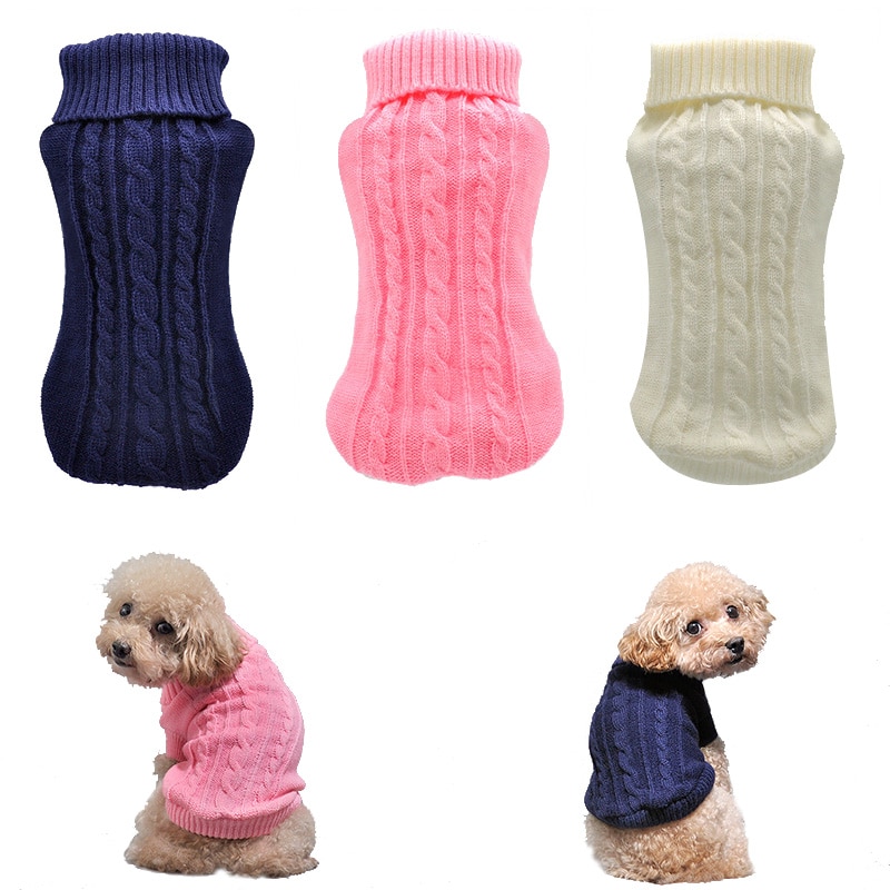 Kæledyr hund kat tøj vinter efterår varm kat strikket sweater trøje hvalp mops frakke tøj pullover strikket skjorte killingetøj