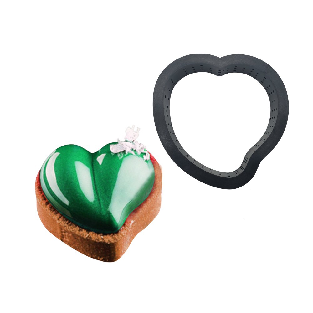 4/6/8/10 stk. tærteringe perforeret kageform rund mousse cirkelring fransk dessert bageform udstikker dej gør-det-selv dekorationsværktøjer