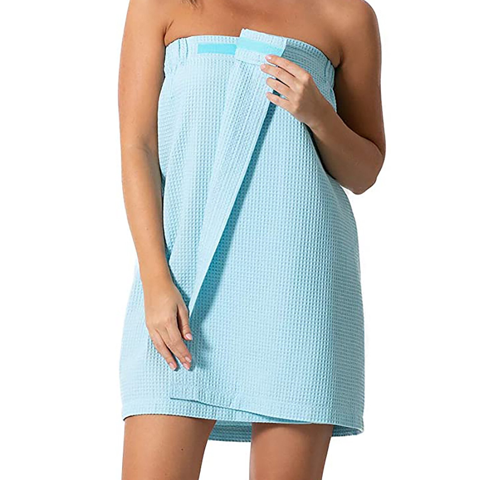 Toalla de baño para mujer, envoltura corporal de Spa Waffle con cierre ajustable, Textiles para el hogar, toallas de baño y Sauna: M / LB