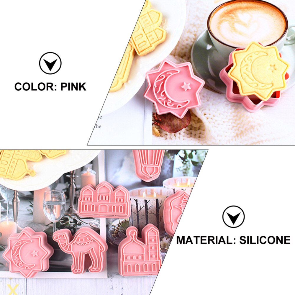 1 Set/6Pcs Diy Koekjes Mallen Prop Ramadan Cookie Bakken Tools Bakken Mallen