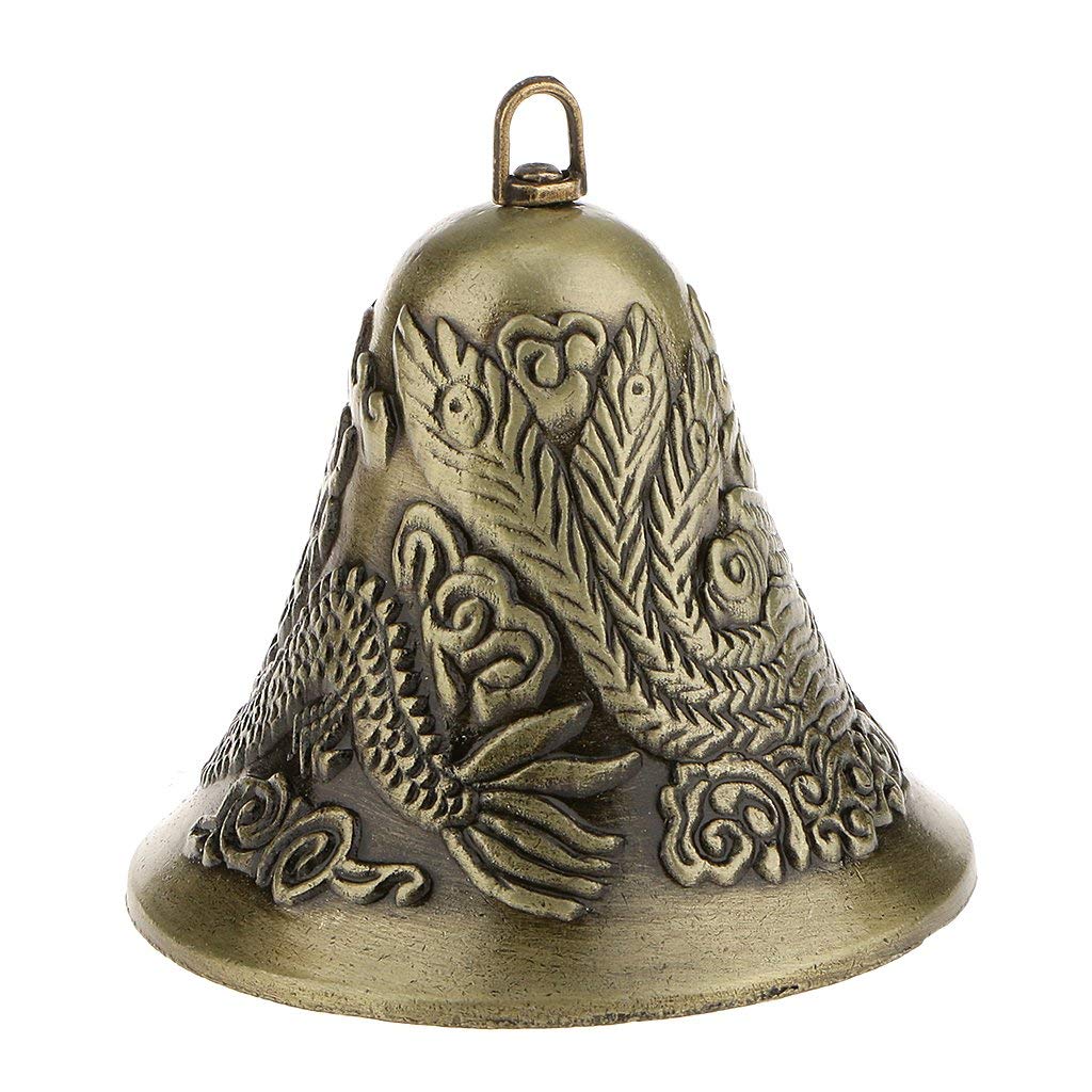 Mini-Feng Shui Chinese Draak Charm Bell En Phoenix Figuur Decor