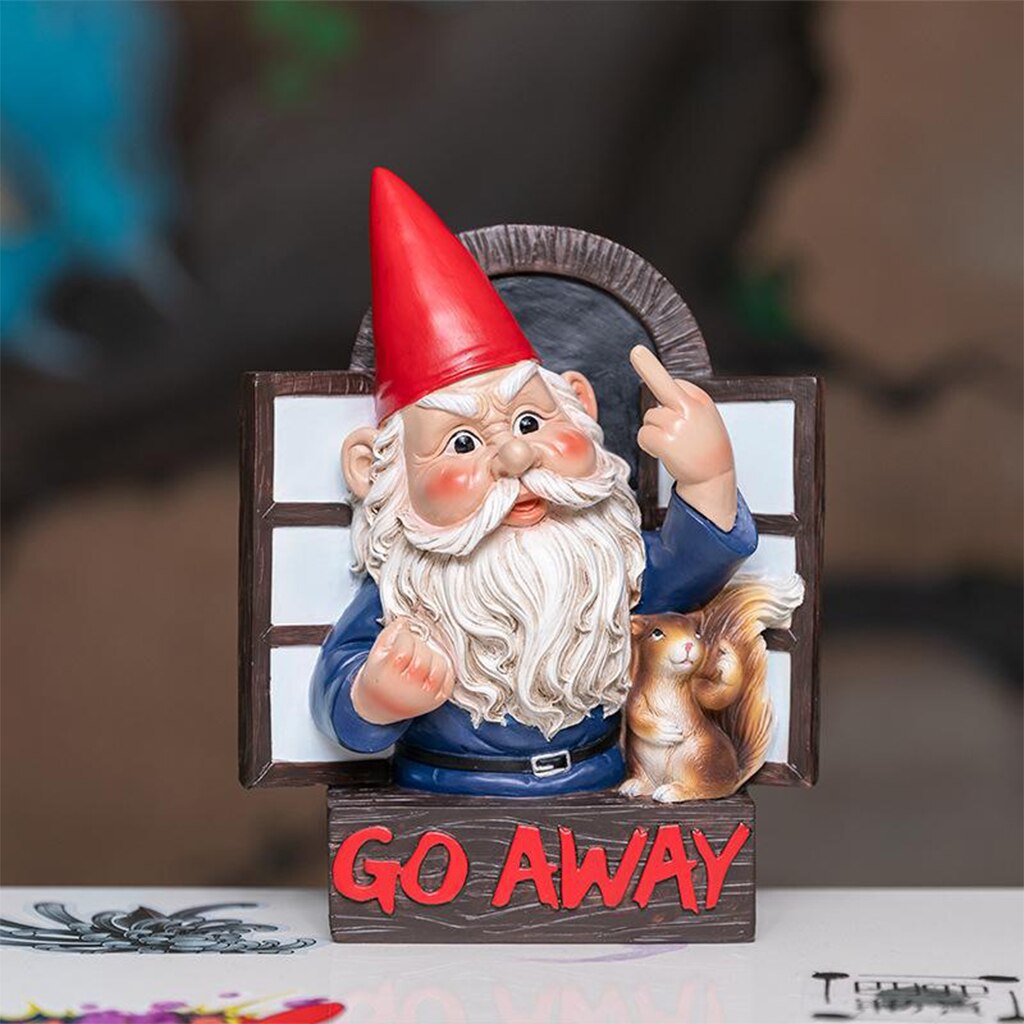 Novelty Elf Out The Window Tree Hugger Lawn Art Outdoor Resin Garden Decoration Sculpture