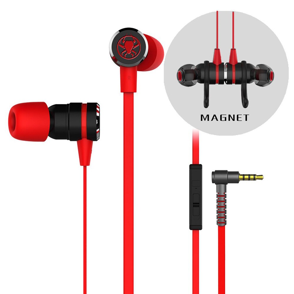 Plextone G20 In-Ear Oortelefoon Wired Magnetische Pc Telefoon Gaming Headset Met Microfoon: Rood