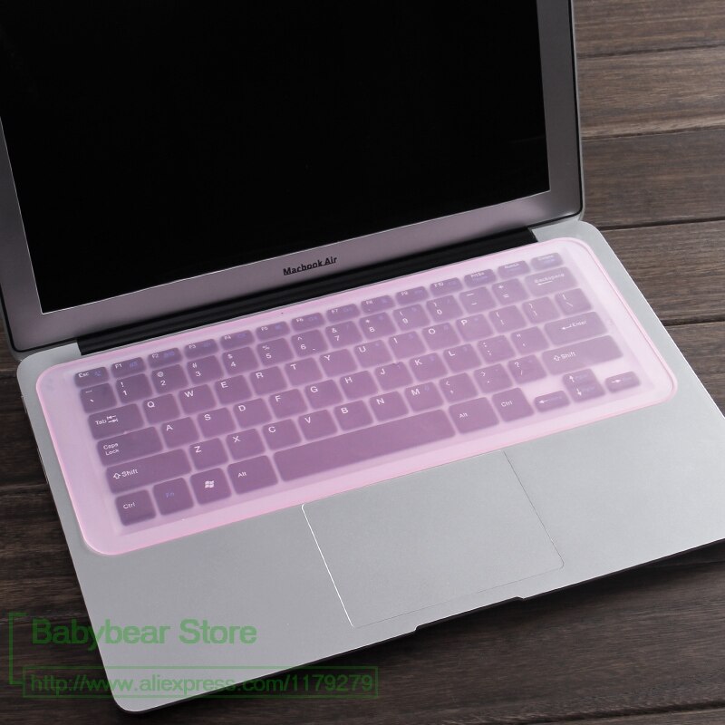 Notebook laptop silikone tastatur cover skin til lenovo hp acer asus universal 14 15 15.6 17 12 12.5 13.3 13.6 14 tommer: 12 13 14 lyserød