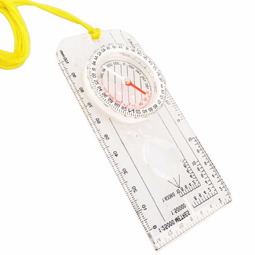 Drawing Scale Compass Folding Map Ruler Buckle Car Camping Hiking Pointing Guide Portable Handheld Compass #273325