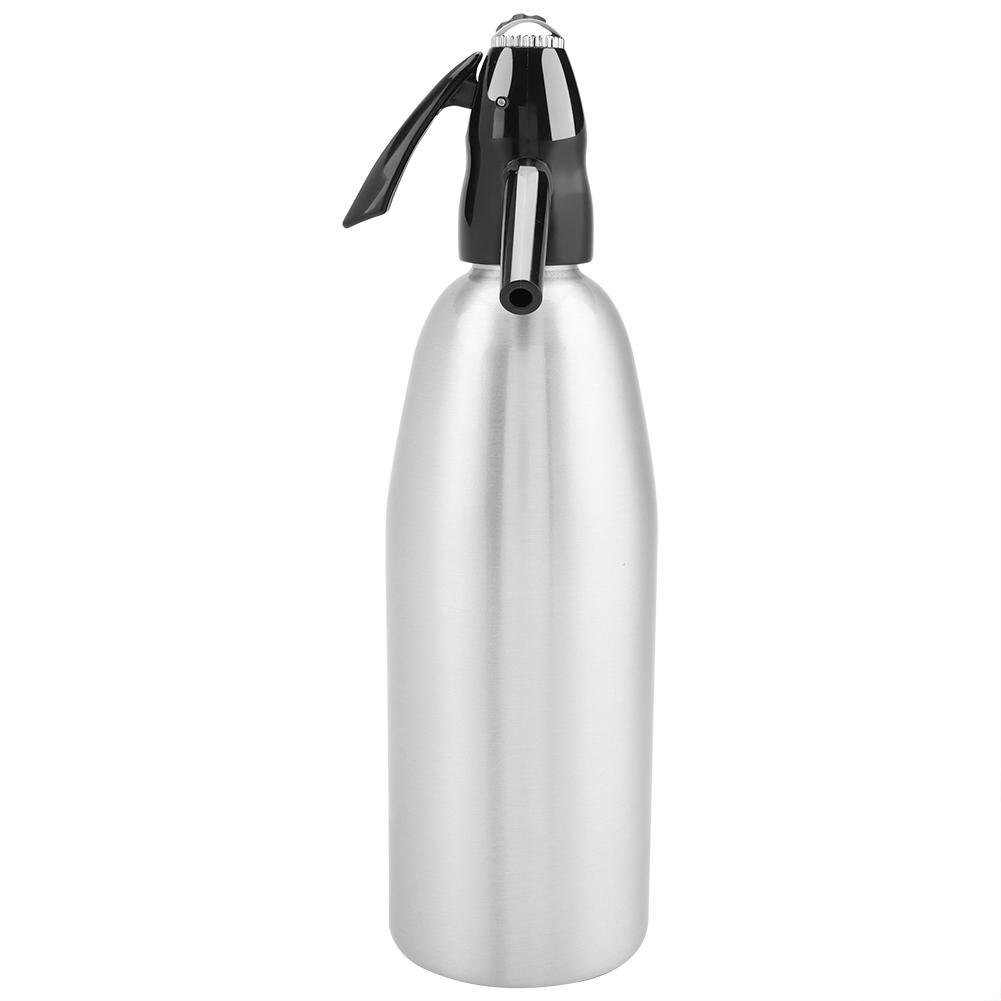 Manuell 1l sodavatten  co2 dispenser vattenbubbla generator kall dryck cocktail soda maskin aluminium bar diy soda maker