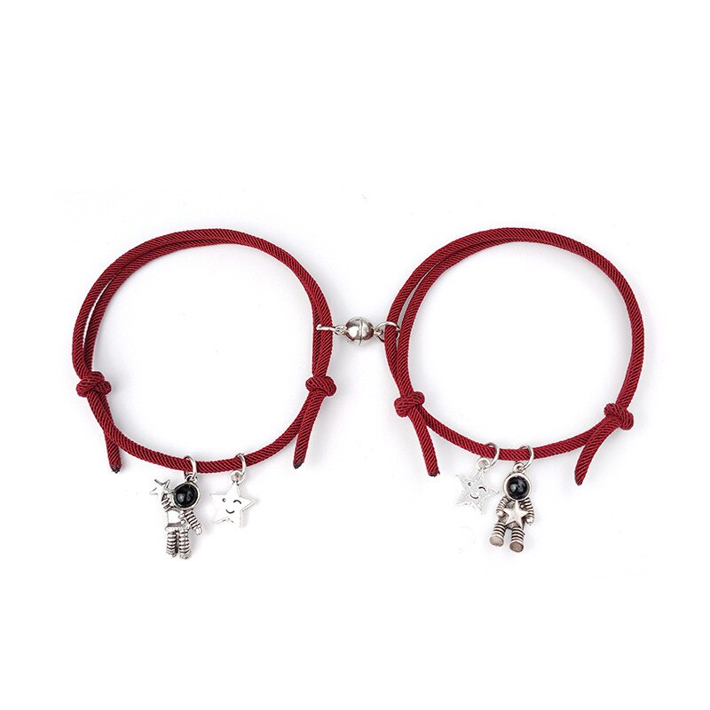 European magnetic win astronaut couple bracelet for lovers milan rope astronaut bracelet for couple jewelry zr -12