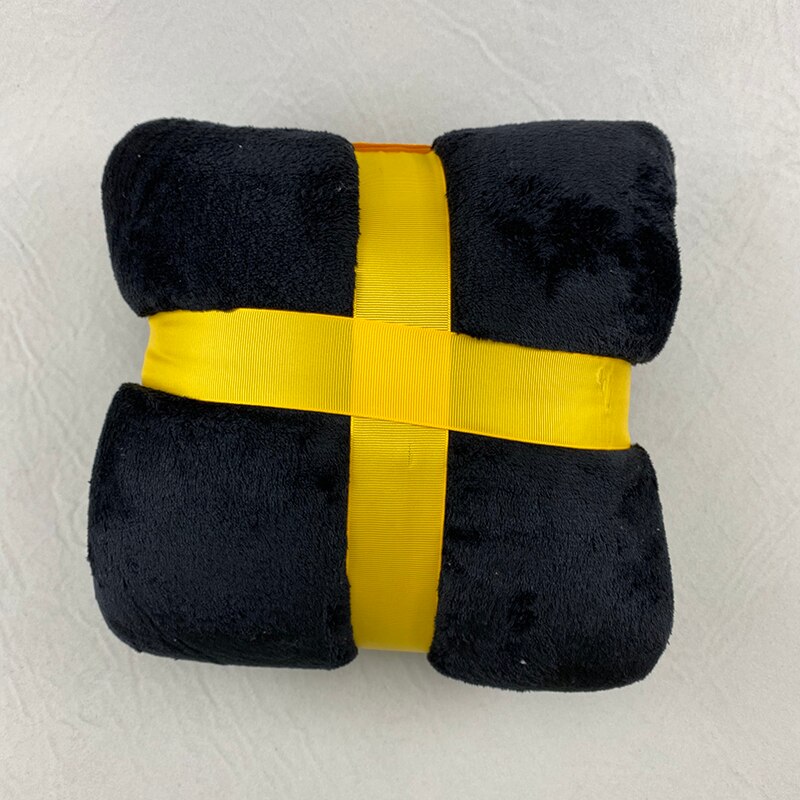 Zimowe ciepłe TV kieszonkowe koce z kapturem dorośli szlafrok sofa przytulny koc bluza stałe pluszowe koralowe koce polarowe znosić: czarny