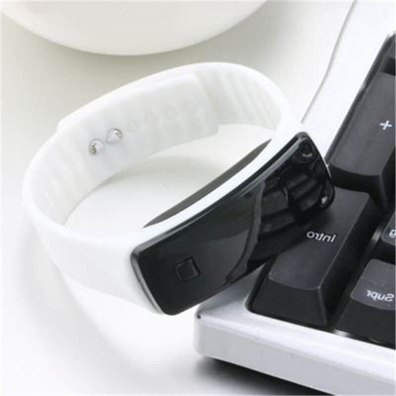 Reloj Led de silicona para niños y mujeres, reloj Digital electrónico para niños, pulsera de muñeca para niños y niñas, Kol Saati: white