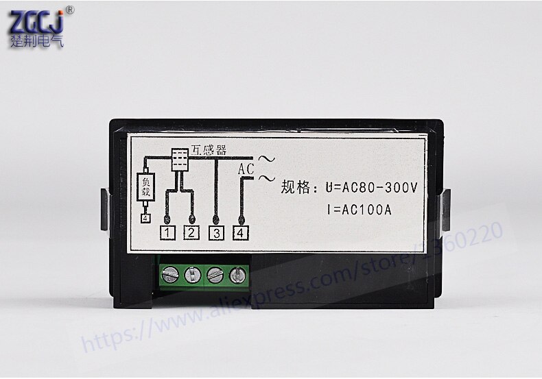 LCD display AC 190-450V, AC 0-100A ampere , voltage ,frequency, apparent power meter A V Hz VA moniter