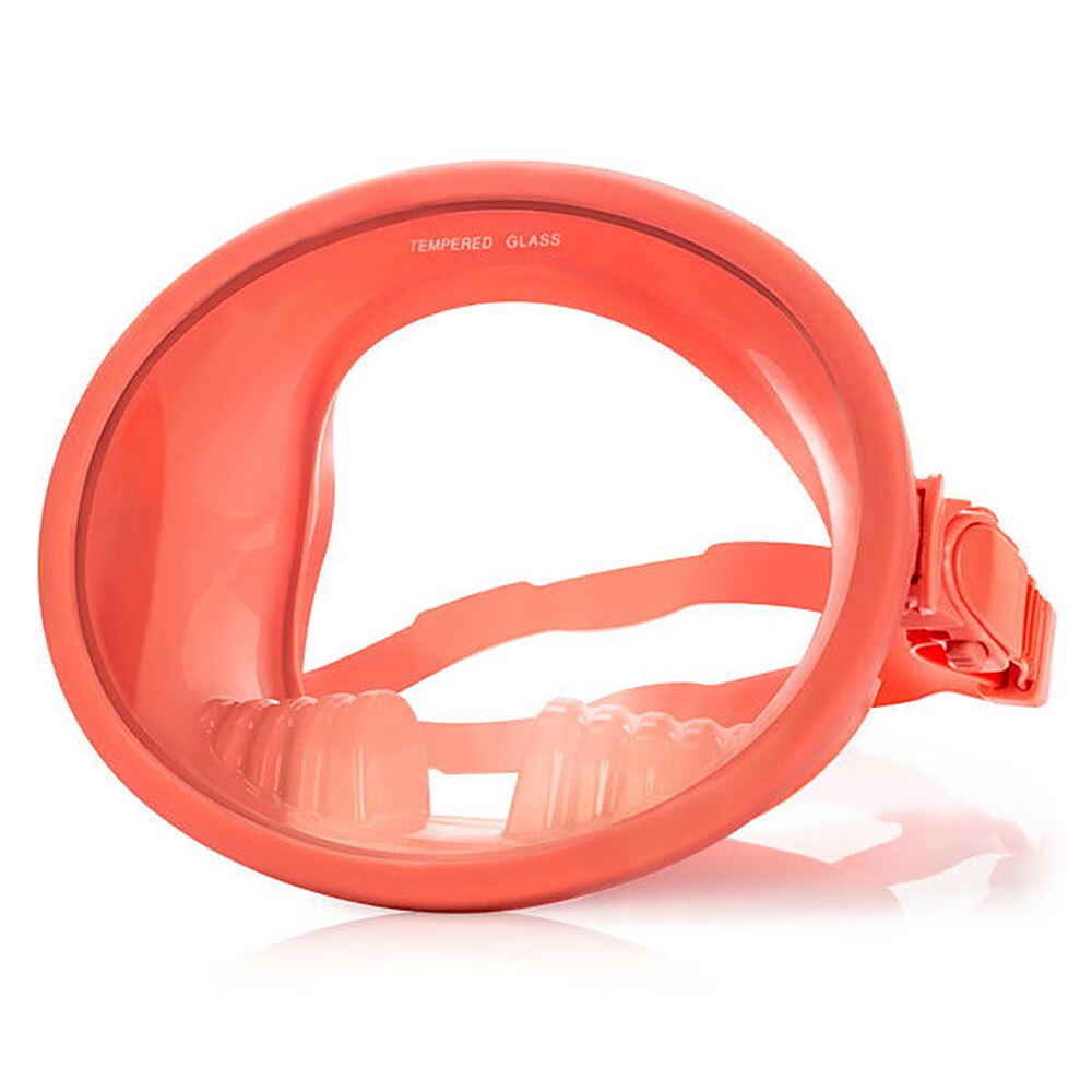 Water Sports Diving Wide View Scuba Mask Watertight Anti-Fog Lens Underwater Snorkeling Spearfishing Full Diving Mask: Coral red